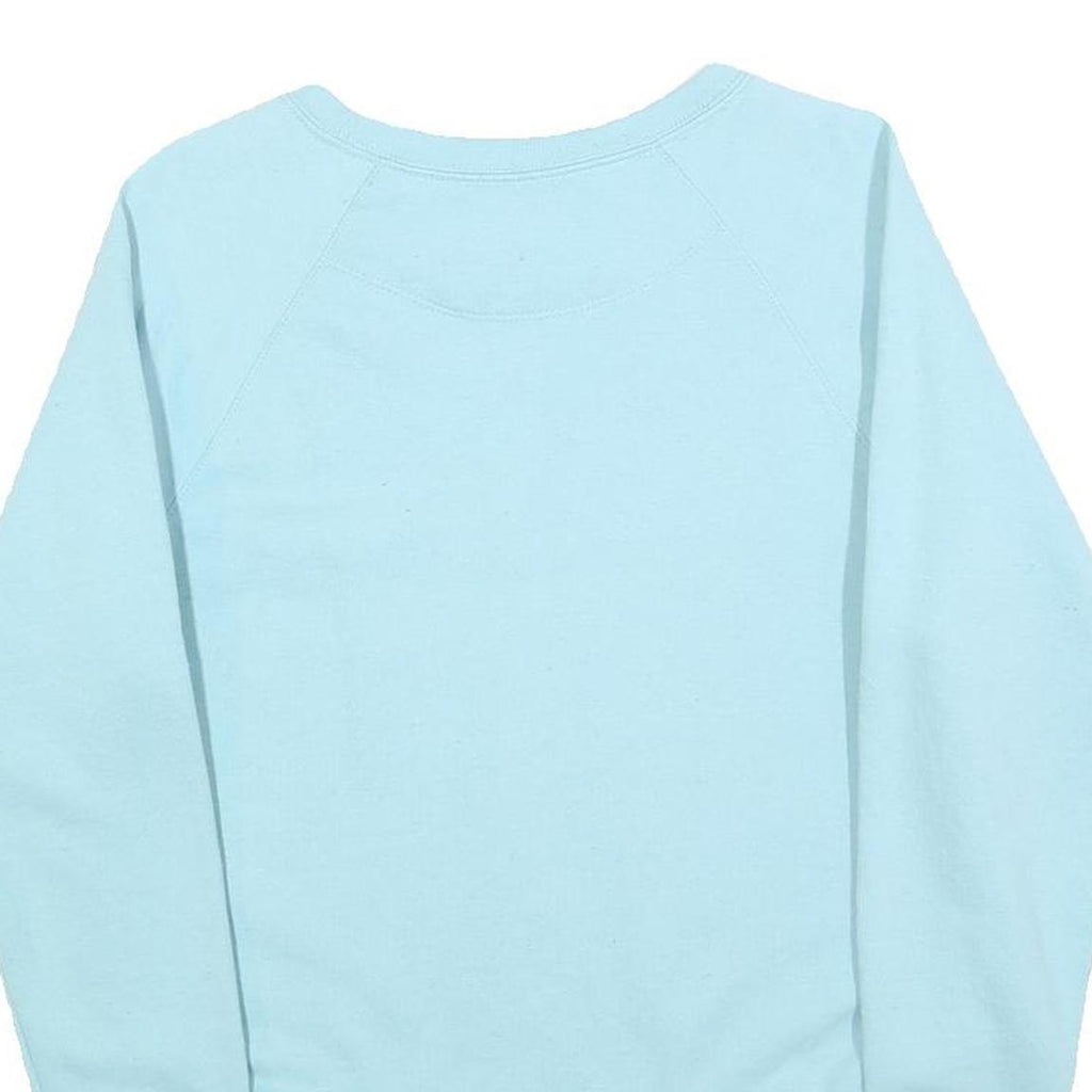 CHAMPION Mens Blue Crew Neck S Cotton Blend Logo Sweatshirt Casual