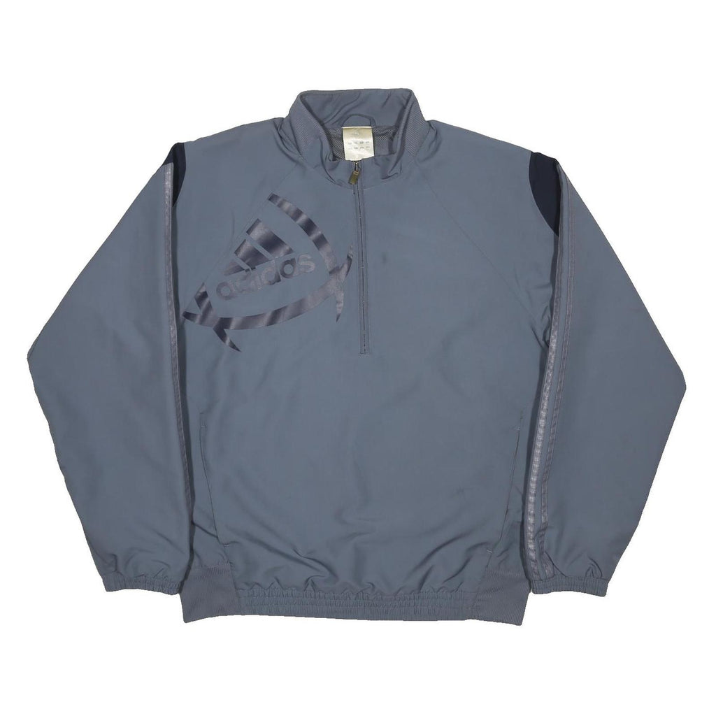 ADIDAS Mens Grey Zip Jacket M Polyester Athletic Sportswear