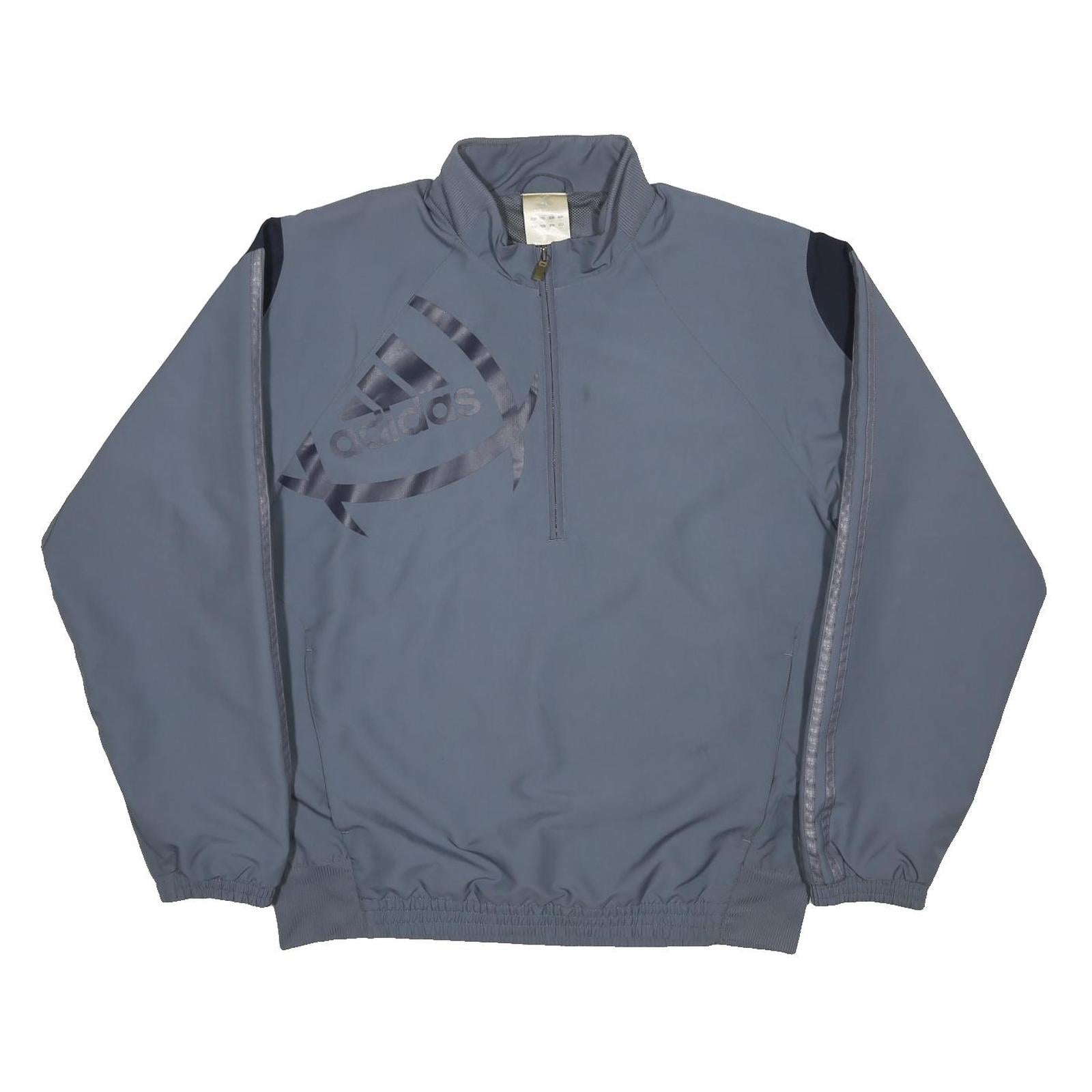 ADIDAS Mens Grey Zip Jacket M Polyester Athletic Sportswear