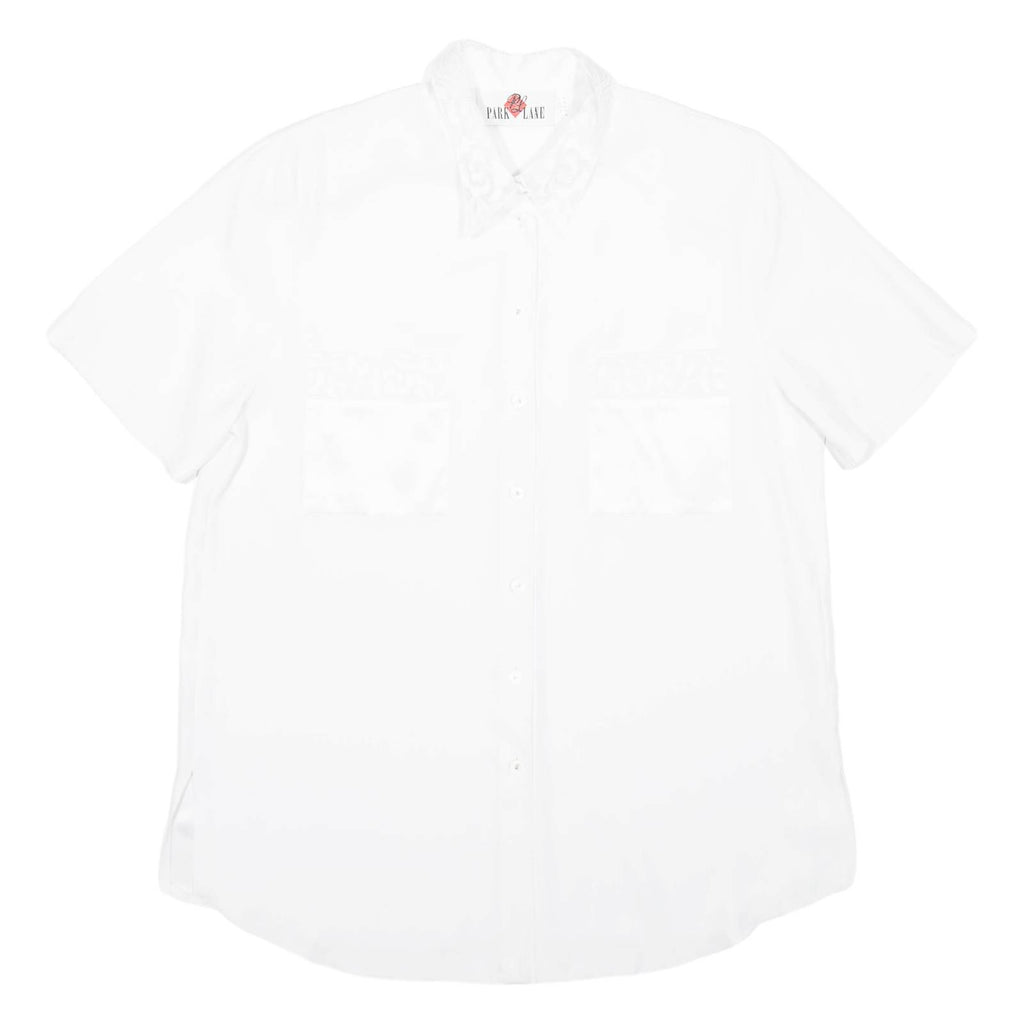 PARK LANE Womens Plain Shirt White UK 14