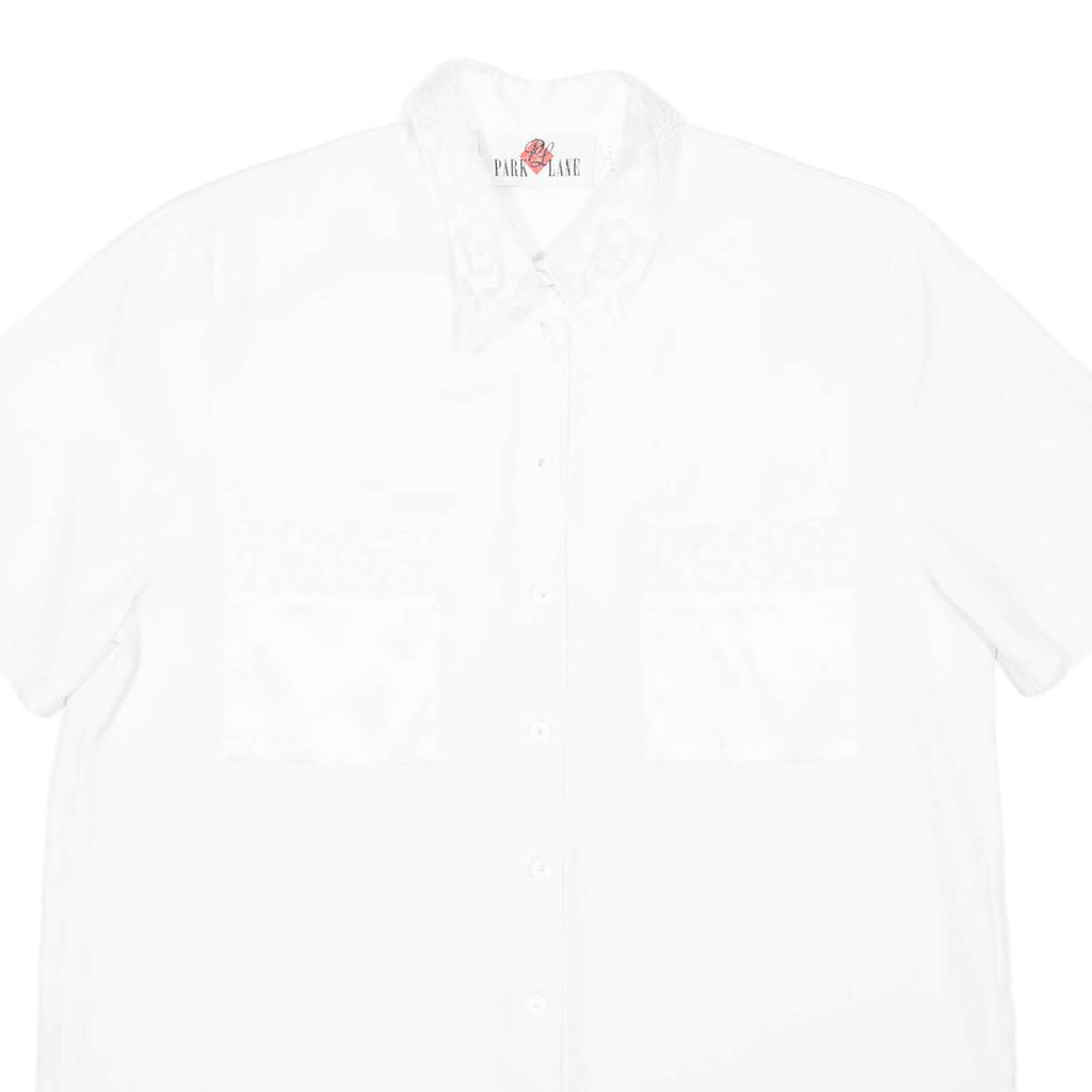 PARK LANE Womens Plain Shirt White UK 14