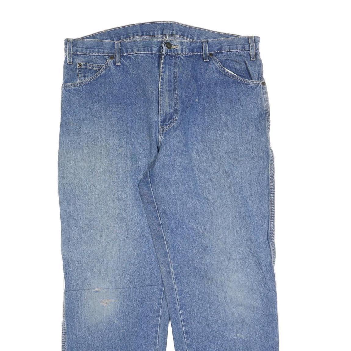 DICKIES Mens Jeans Blue Relaxed Loose Denim Medium W38 L30 Workwear Utility