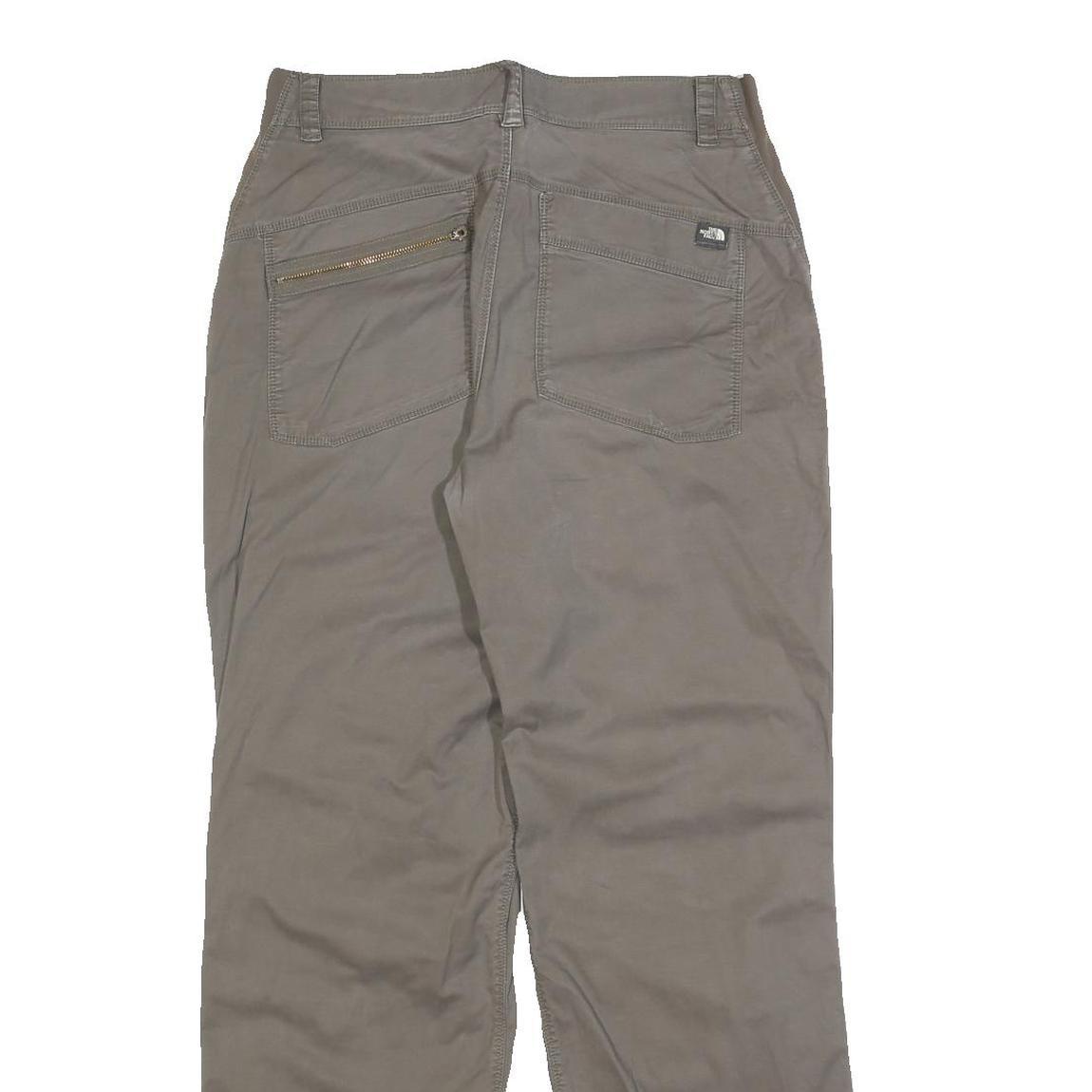 THE NORTH FACE Mens Slim Beige Cotton Blend Trousers W28 L30 Zip Closure Outdoor