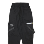 INFAS Womens Black Relaxed Cargo Trousers XXS Cotton Blend Reflective Patch