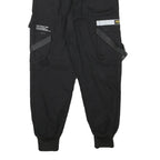 INFAS Womens Black Relaxed Cargo Trousers XXS Cotton Blend Reflective Patch
