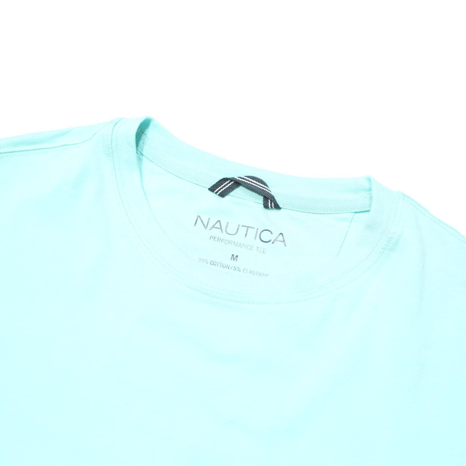NAUTICA Mens Blue Crew Neck Cotton Blend T-Shirt M Casual Summer Style