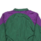SUNTERRA Womens Green & Purple Nylon Zip Jacket XL Printed Pattern Retro Style