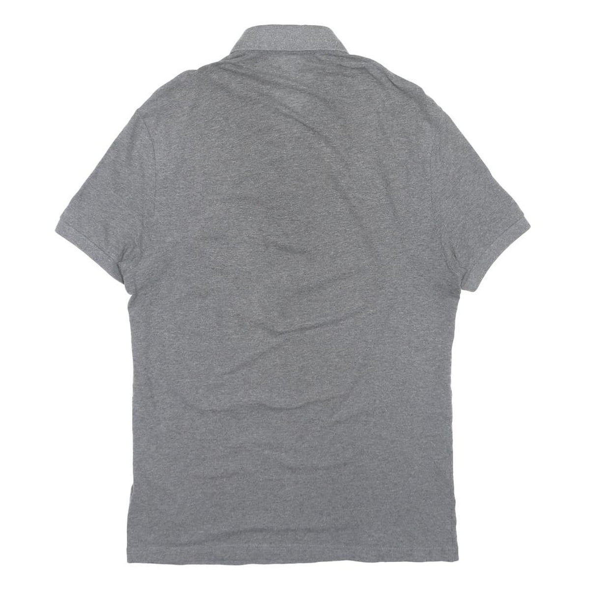 HUGO BOSS Mens Grey Short Sleeve Plain Polo Shirt S Cotton BOSS Logo