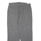 DICKIES Mens Cotton Blend Grey Regular Straight Trousers W38 L32 Workwear