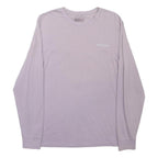 COLUMBIA Mens Lilac Long Sleeve Crew Neck Graphic T-Shirt M Cotton Blend