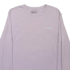 COLUMBIA Mens Lilac Long Sleeve Crew Neck Graphic T-Shirt M Cotton Blend
