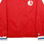 NIKE Mens Red White Blue Track Jacket M Polyester Zip Collar Casual Sportswear