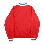 NIKE Mens Red White Blue Track Jacket M Polyester Zip Collar Casual Sportswear