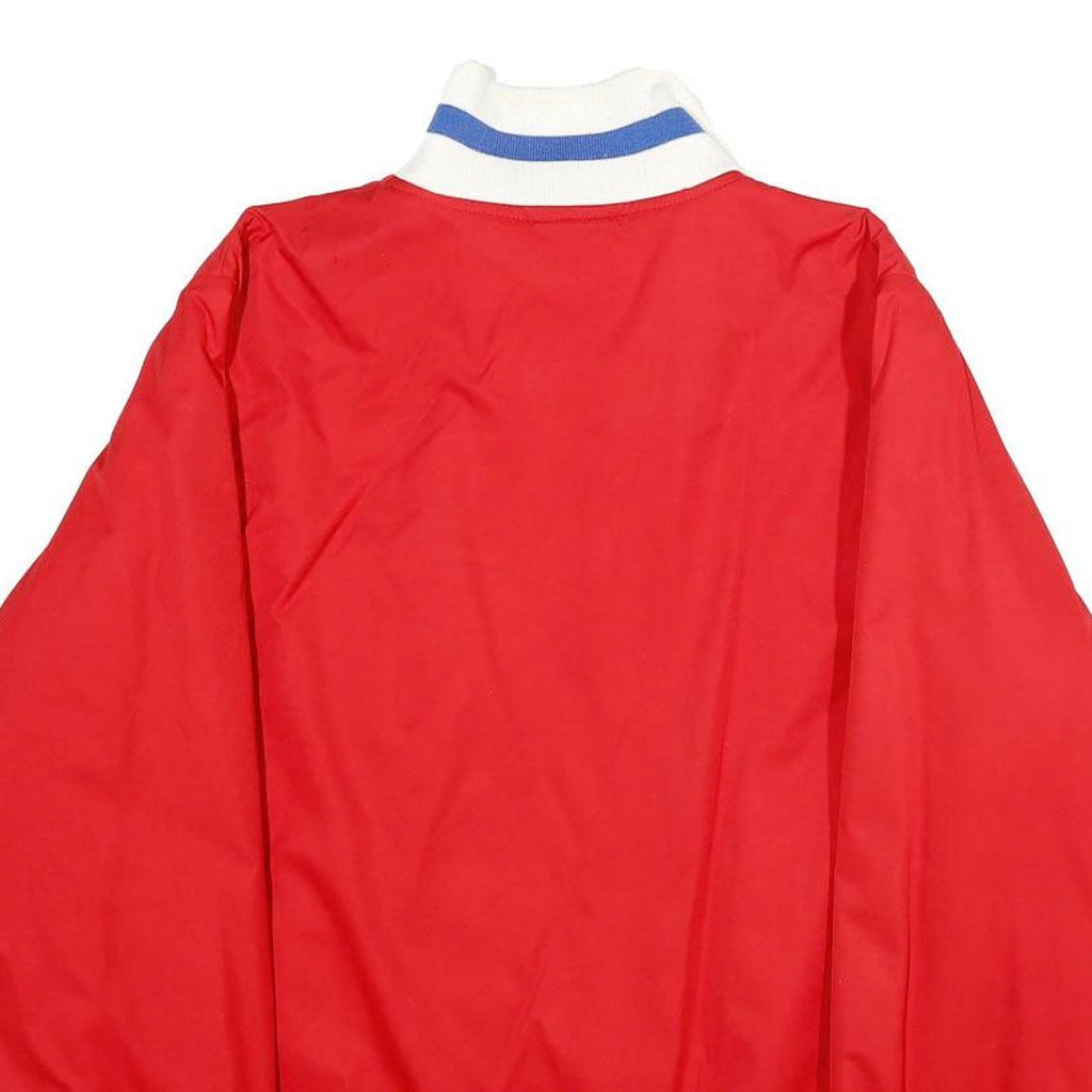 NIKE Mens Red White Blue Track Jacket M Polyester Zip Collar Casual Sportswear