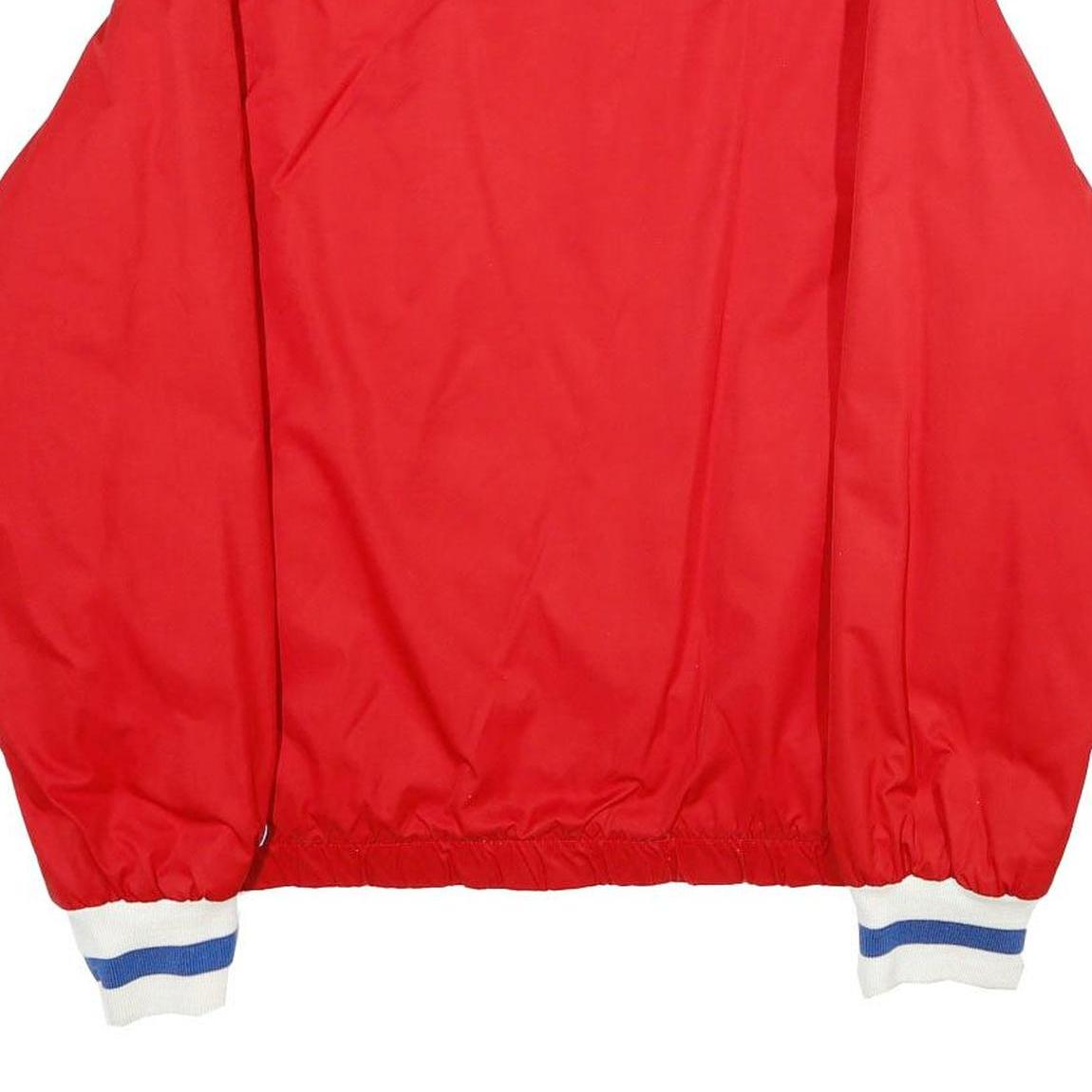 NIKE Mens Red White Blue Track Jacket M Polyester Zip Collar Casual Sportswear