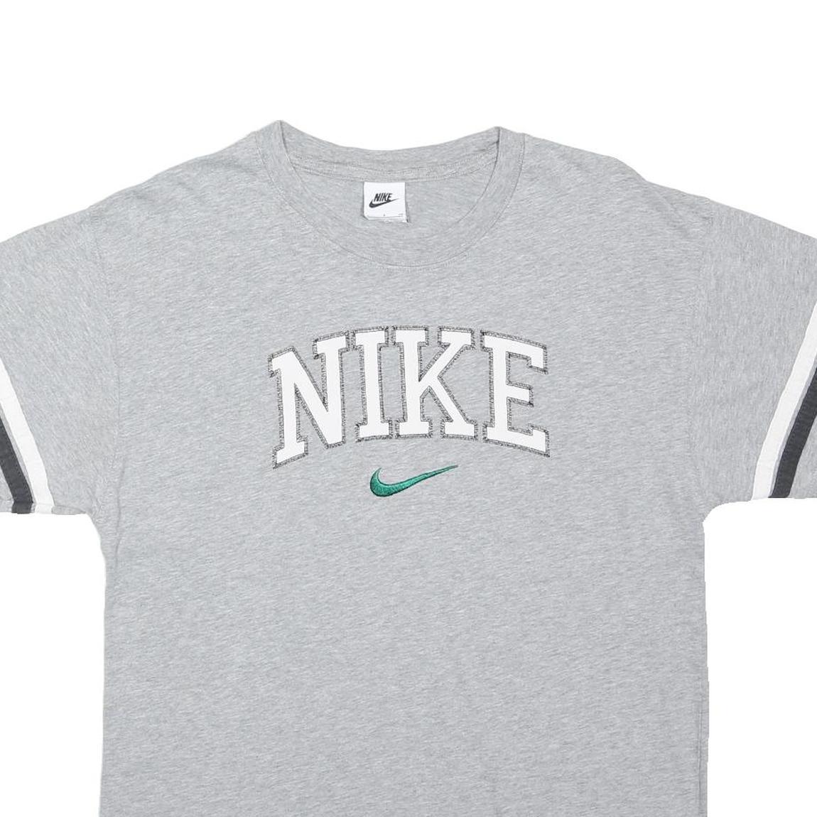 NIKE Mens Grey Graphic T-Shirt S Short Sleeve Crew Neck Casual Sporty
