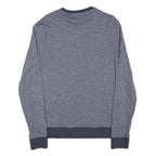 MICHAEL KORS Mens Blue Plain Cotton Blend Crew Neck Basic Knit Jumper M