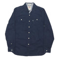 LEVI'S Mens Navy Blue Cotton Blend Shirt M Button Long Sleeve Casual Work Style
