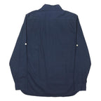 LEVI'S Mens Navy Blue Cotton Blend Shirt M Button Long Sleeve Casual Work Style