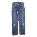 LEVI'S 521 02 Mens Jeans Blue Regular Straight Denim Medium W30 L32 Classic Zip