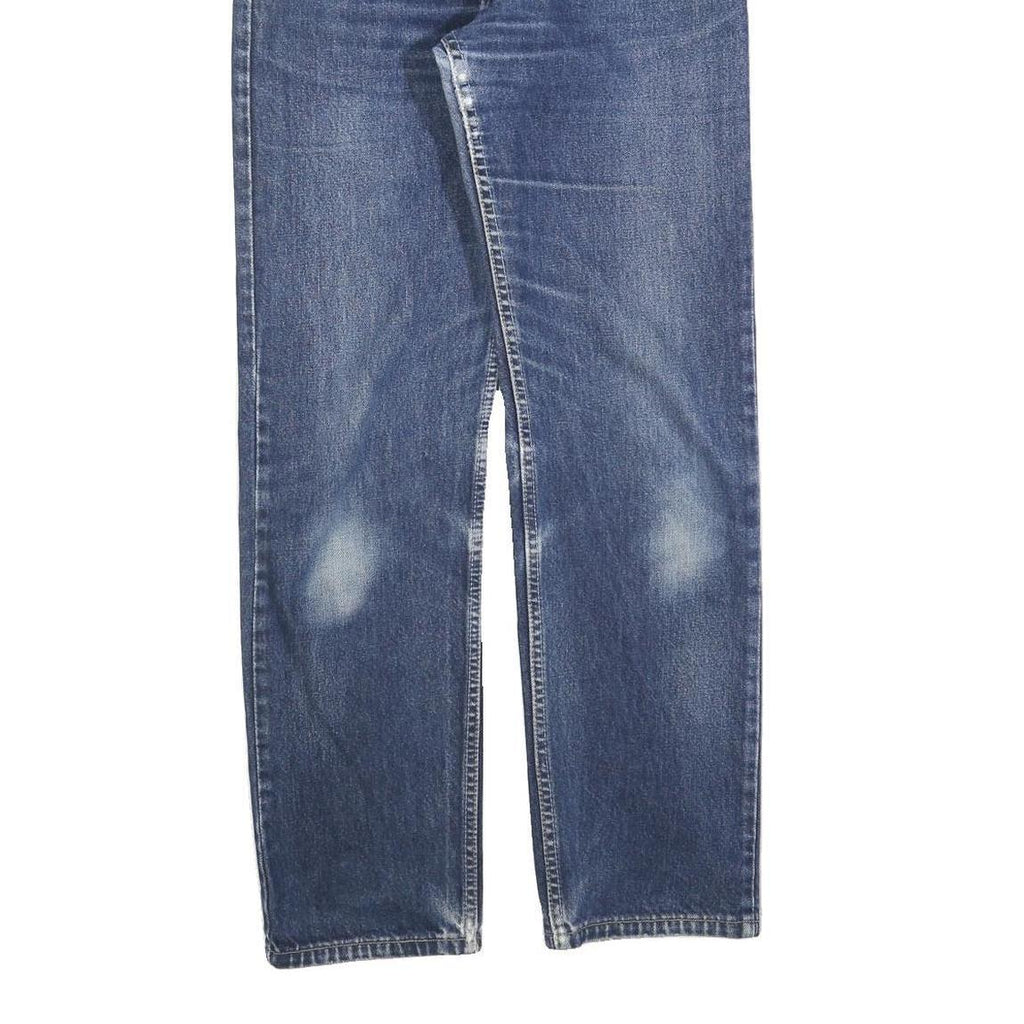 LEVI'S 521 02 Mens Jeans Blue Regular Straight Denim Medium W30 L32 Classic Zip