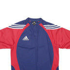 ADIDAS Mens Blue & Red Modern T-Shirt XL Short Sleeve V-Neck Sports Casual