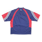 ADIDAS Mens Blue & Red Modern T-Shirt XL Short Sleeve V-Neck Sports Casual
