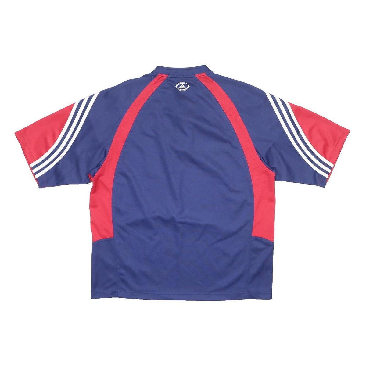ADIDAS Mens Blue & Red Modern T-Shirt XL Short Sleeve V-Neck Sports Casual