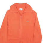 LACOSTE Mens Orange Pullover Plain Crew Neck Basic Knit S Zip Jumper Cotton