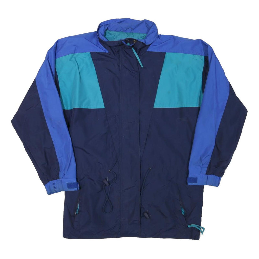 HUNT CLUB Womens Blue Navy & Teal Sporty Zip Jacket S Polyester Blend