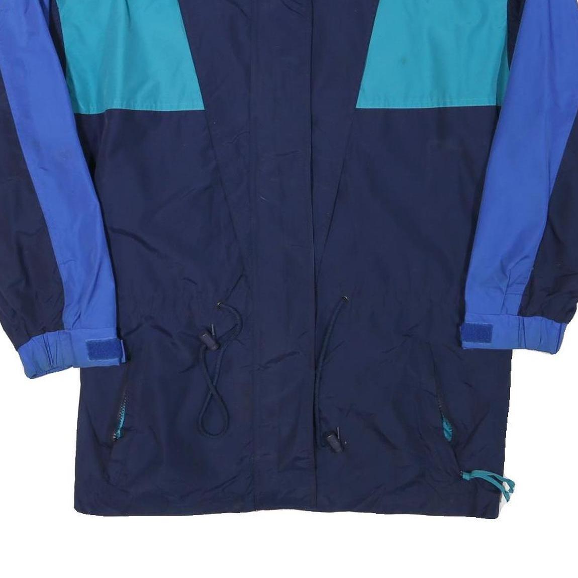 HUNT CLUB Womens Blue Navy & Teal Sporty Zip Jacket S Polyester Blend