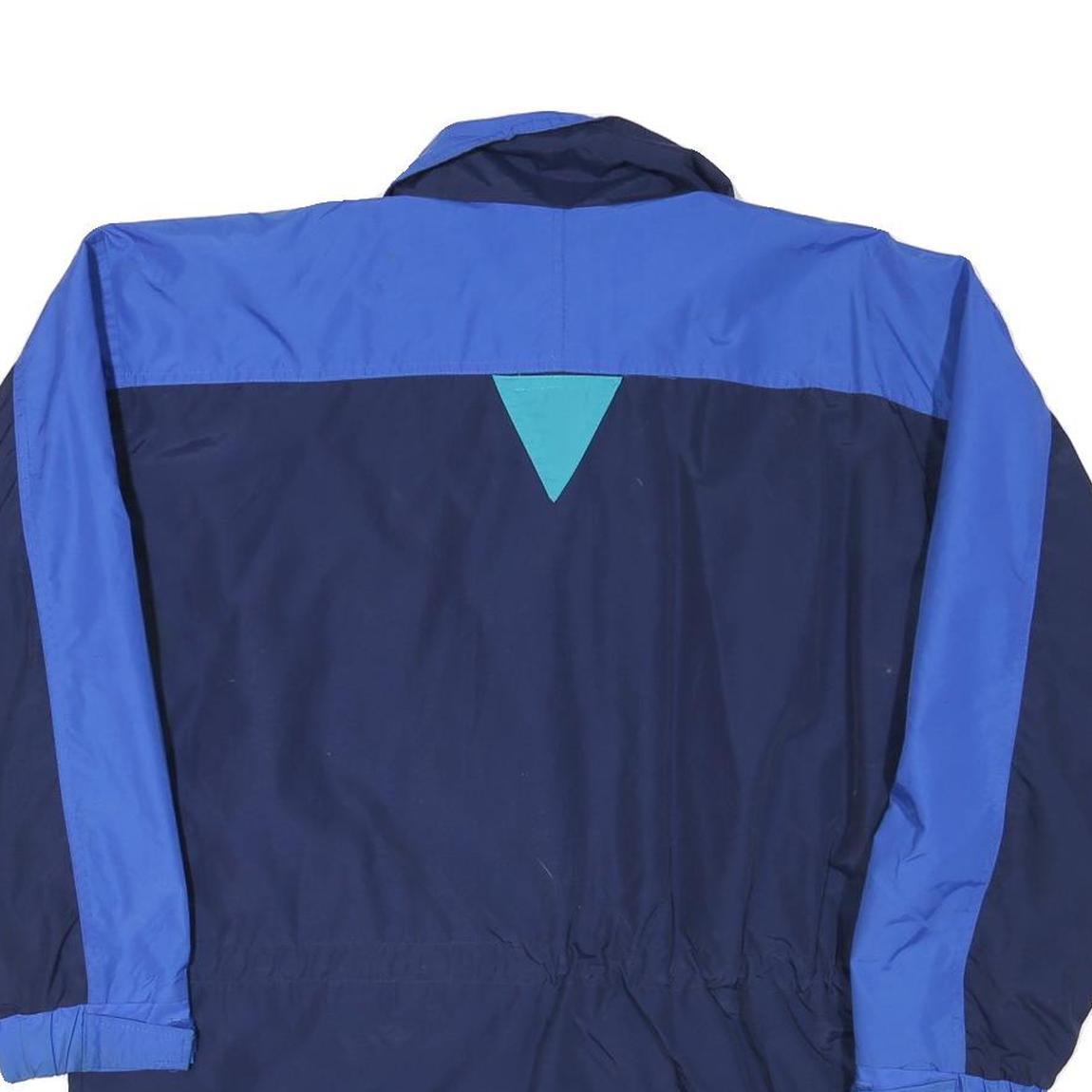 HUNT CLUB Womens Blue Navy & Teal Sporty Zip Jacket S Polyester Blend