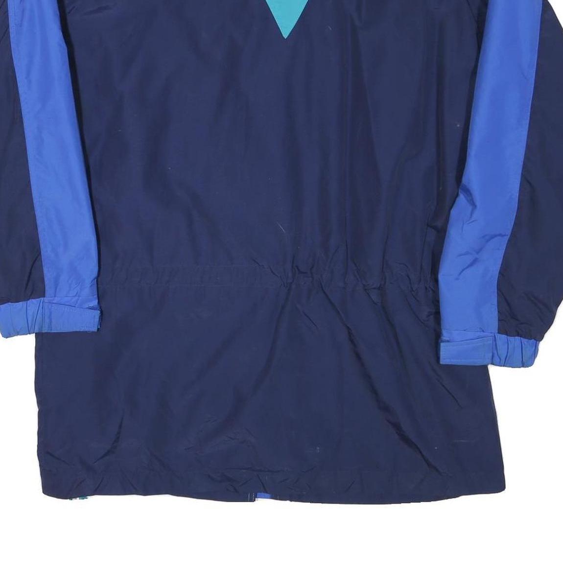 HUNT CLUB Womens Blue Navy & Teal Sporty Zip Jacket S Polyester Blend