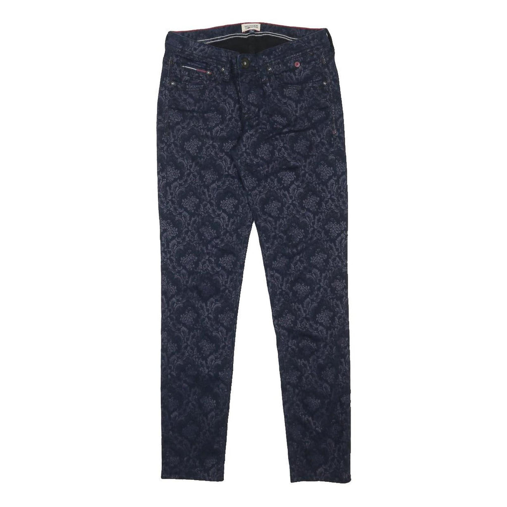 HILFIGER DENIM Womens Jeans Blue Slim Skinny Denim Medium W28 L28 Jacquard