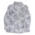 JULIENNA COLLECTION Womens Grey & Navy Print Zip Jacket L Polyester Blend Soft