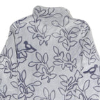 JULIENNA COLLECTION Womens Grey & Navy Print Zip Jacket L Polyester Blend Soft