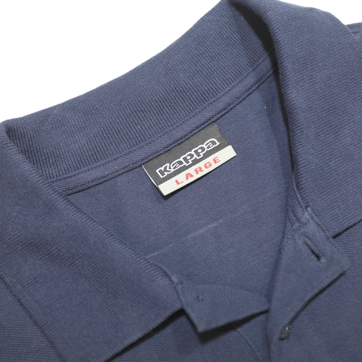 KAPPA Mens Blue Polo Shirt L Cotton Short Sleeve Classic Logo