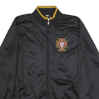 Mens Black Portugal Outdoor Synthetic Woven Zip Jacket XL Plain Casual