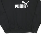 PUMA Mens Black Cotton Blend Crew Neck M Sweatshirt Logo Pullover Casual