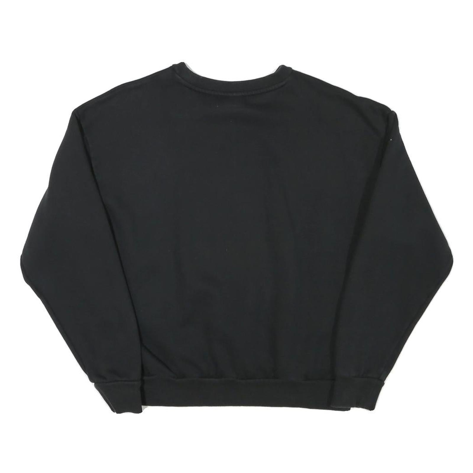 PUMA Mens Black Cotton Blend Crew Neck M Sweatshirt Logo Pullover Casual