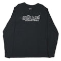 NIKE Mens Black Gold Cal Volleyball Long Sleeve Crew Neck T-Shirt XL Cotton
