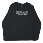 NIKE Mens Black Gold Cal Volleyball Long Sleeve Crew Neck T-Shirt XL Cotton
