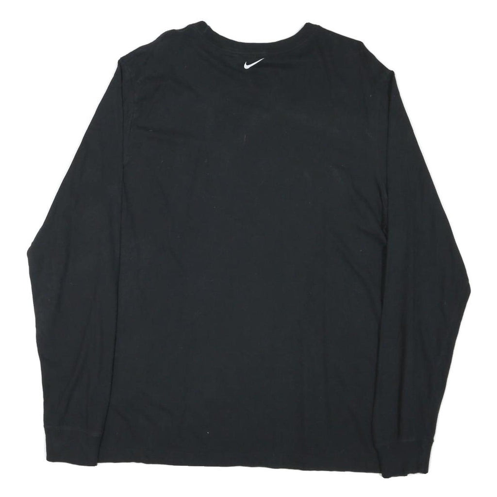NIKE Mens Black Gold Cal Volleyball Long Sleeve Crew Neck T-Shirt XL Cotton