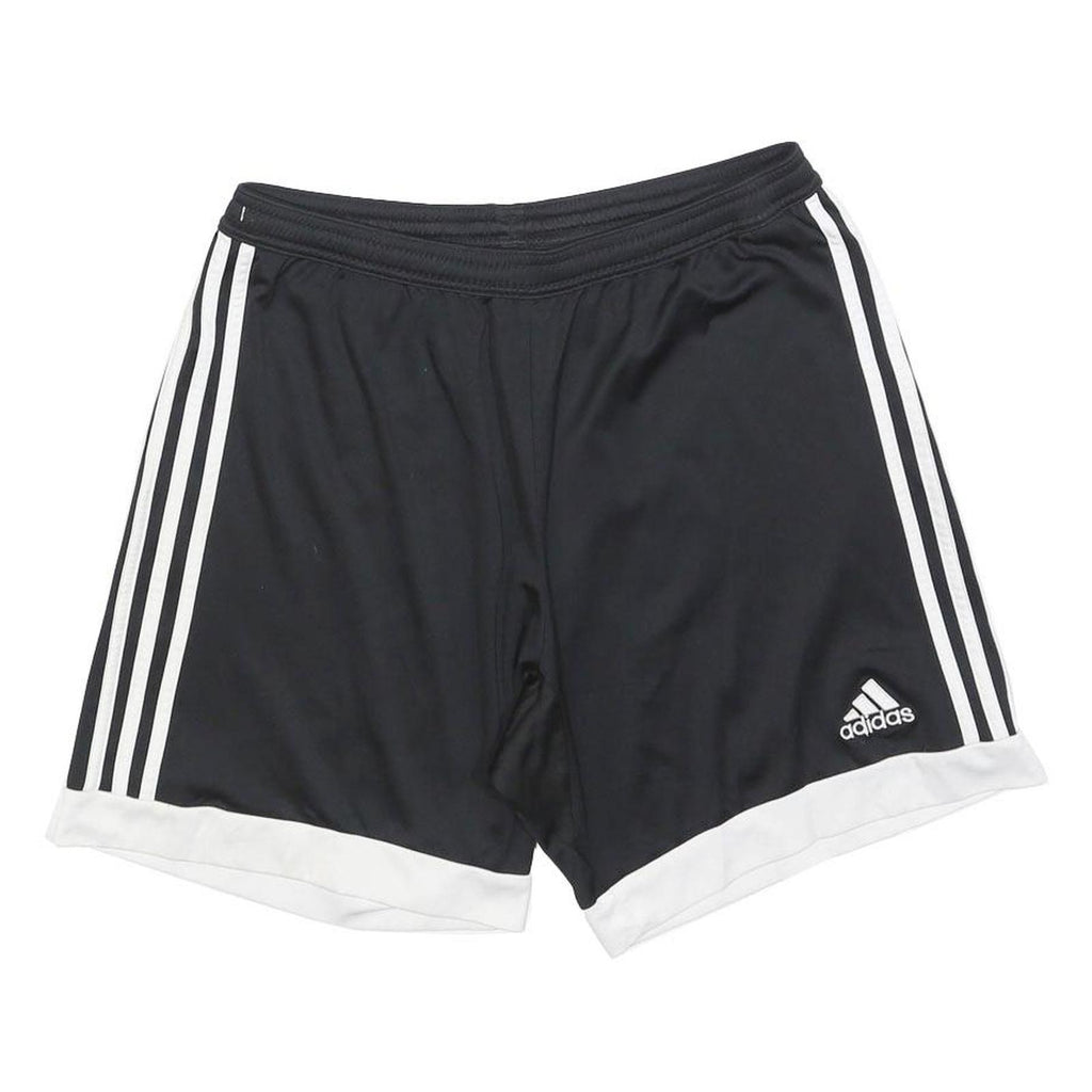 ADIDAS Mens Shorts Black & White Casual L W32 Polyester ClimaCool