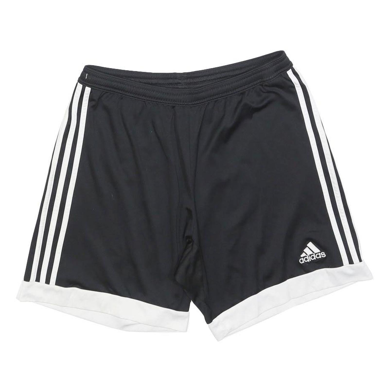ADIDAS Mens Shorts Black & White Casual L W32 Polyester ClimaCool