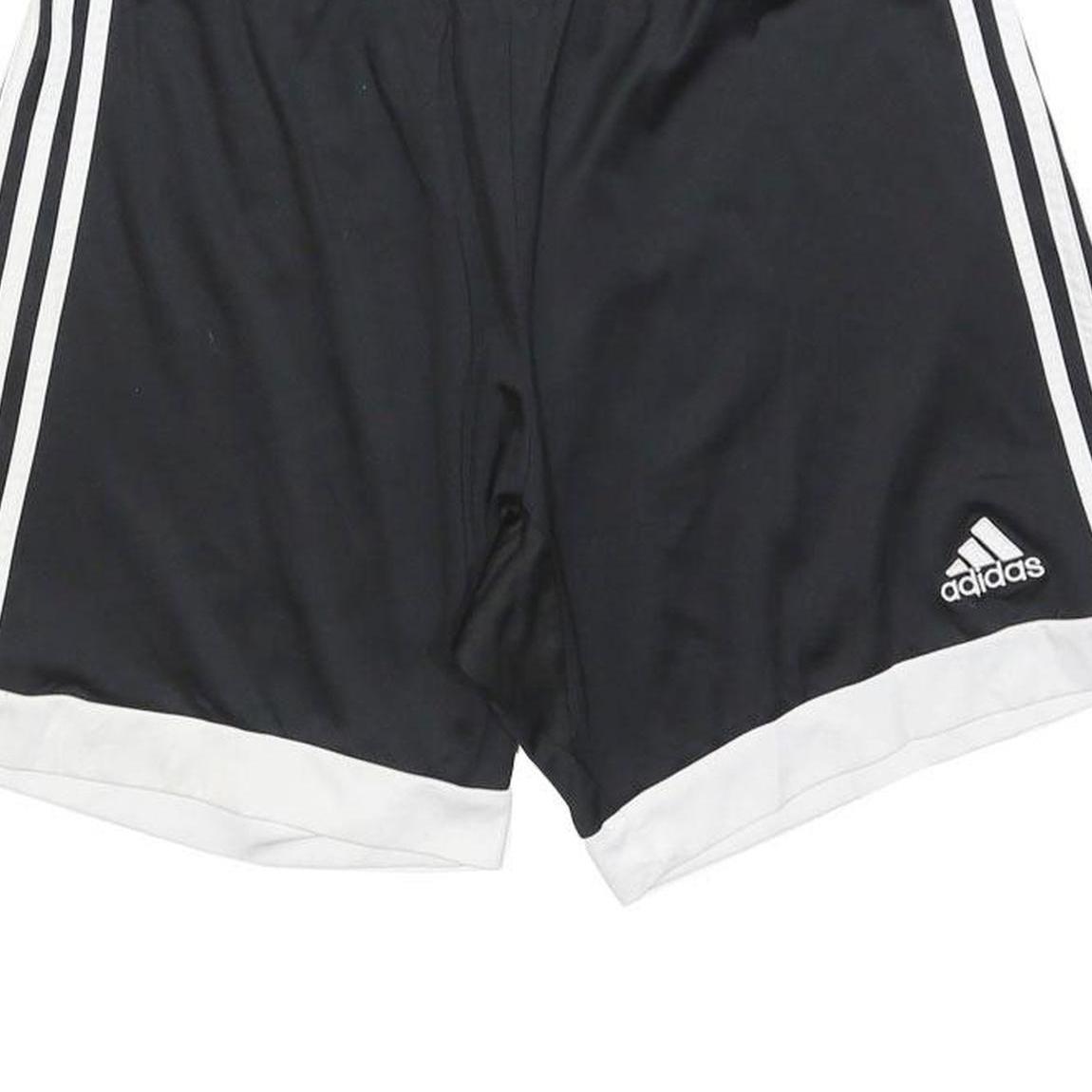 ADIDAS Mens Shorts Black & White Casual L W32 Polyester ClimaCool