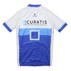 CUORE Mens White & Blue Curatis Graphic T-Shirt M Short Sleeve Round Neck