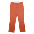 DICKIES Mens Cotton Blend Orange Regular Straight Trousers W30 L32 Workwear Zip