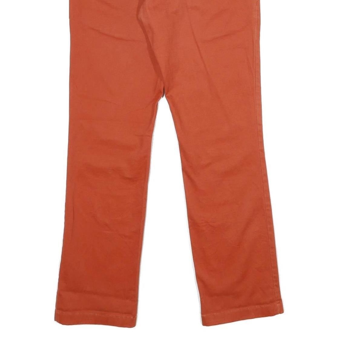 DICKIES Mens Cotton Blend Orange Regular Straight Trousers W30 L32 Workwear Zip