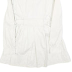 ZARA Womens White Cotton Blend Button Jacket S Plain Lightweight Stylish